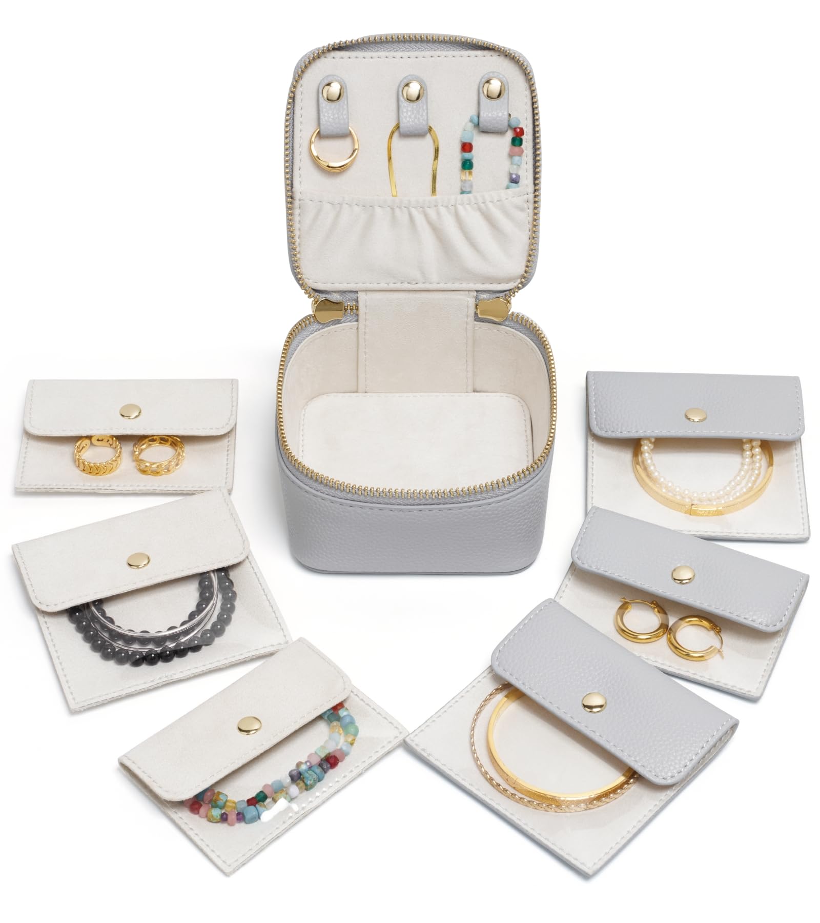 Amazon.com: Popvibe Small Jewelry Travel Case for Women Mini